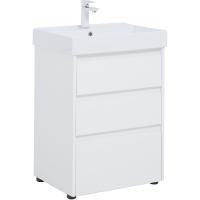 Тумба под раковину Aquanet Nova Lite 60 белый глянец (3 ящика)