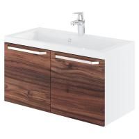 Комплект тумба подвесная Nature 80 (792х378х437) с раковиной Natella 80, цвет Тик (396899) Комплект тумба подвесная Nature 80 (792х378х437) с раковиной Natella 80, цвет Тик (396899)