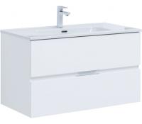Тумба под раковину Aquanet Алвита New 90 2 ящика, белый матовый Тумба под раковину Aquanet Алвита New 90 2 ящика, белый матовый