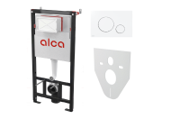 Система инсталляции Alcaplast с белой круглой кнопкой Система инсталляции Alcaplast с белой круглой кнопкой