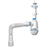 Сифон для раковины Ани Пласт 1 1/2"*40 с гибкой трубкой 40 х 40/50 (A0515) Сифон для раковины Ани Пласт 1 1/2"*40 с гибкой трубкой 40 х 40/50 (A0515)