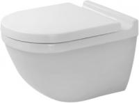 Подвесной унитаз Rimless Duravit Starck-3 безободковый с крышкой-сиденьем soft close (45270900A1) Подвесной унитаз Rimless Duravit Starck-3 безободковый с крышкой-сиденьем soft close (45270900A1)
