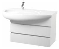 ALESSI ONE шкафчик под раковину 8.1497.5 730х385 с 2 ящиками, механизмом плавного закрывания, цвет белый глянцевый