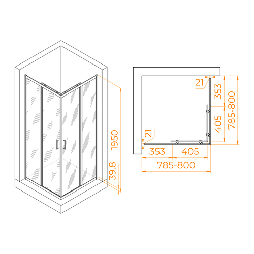 картинка Душевой уголок RGW PA-030 80x80 картинка Душевой уголок RGW PA-030 80x80