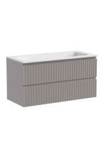 Тумба подвесная SANCOS Snob R 995х445х500, c двумя ящиками оснащенными доводчиками, Doha Soft, арт.SNR100SM Тумба подвесная SANCOS Snob R 995х445х500, c двумя ящиками оснащенными доводчиками, Doha Soft, арт.SNR100SM