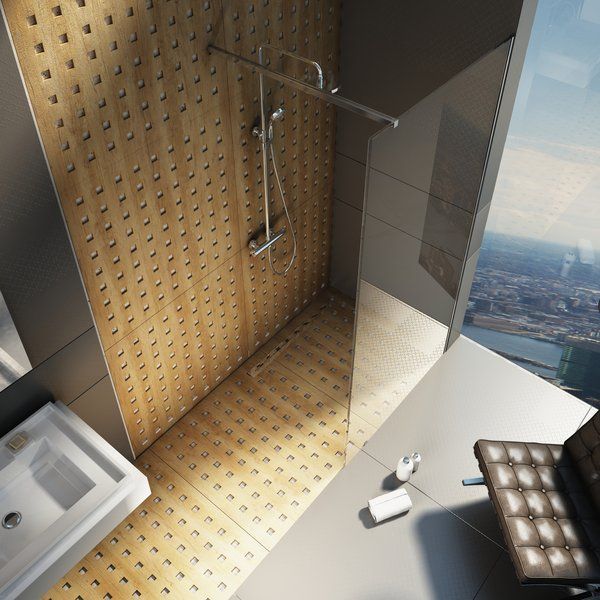 картинка Душевая стенка неподвижная Ravak ST Walk-In Wall 1000 x 2000 блестящий + транспарент 