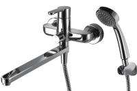 Смеситель для ванны Bravat Stream с длинным изливом и душевой лейкой, хром (F63783C-LB) Смеситель для ванны Bravat Stream с длинным изливом и душевой лейкой, хром (F63783C-LB)