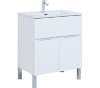Тумба под раковину Aquanet Алвита New 70 1 ящик, 2 дверцы, белый матовый Тумба под раковину Aquanet Алвита New 70 1 ящик, 2 дверцы, белый матовый
