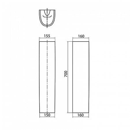 картинка Пьедестал для раковины Kolo FREJA белый (L77000000) 