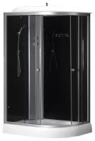Душевая кабина LORANTO SUNWAY 120х80х215 с низким поддоном 13 см, черное закаленное стекло 4 мм, профиль хром (CS-66121L G 120)