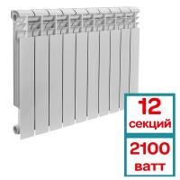 Радиатор биметаллический AQUAPROM BI 500/80 B20 (12 секций) Радиатор биметаллический AQUAPROM BI 500/80 B20 (12 секций)
