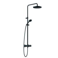 Душевая стойка KLUDI LOGO DUAL SHOWER SYSTEM с термостатом, черный матовый (6808239-00)