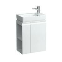 Шкафчик Laufen Pro S, 47х27,5 см для раковины, стеклянная полка, дверца, боковые полочки, глянцевый белый
