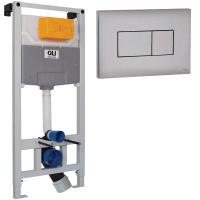 Комплект: Инсталляция OLI 120 ECO Sanitarblock pneumatic + Панель слива KARISMA, глянцевый хром Комплект: Инсталляция OLI 120 ECO Sanitarblock pneumatic + Панель слива KARISMA, глянцевый хром