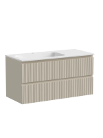 Тумба подвесная SANCOS Snob R левая 995х445х500, c двумя ящиками оснащенными доводчиками, Beige Soft , арт.SNR100LCE Тумба подвесная SANCOS Snob R левая 995х445х500, c двумя ящиками оснащенными доводчиками, Beige Soft , арт.SNR100LCE