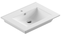 Раковина мебельная Sanita Luxe Quadro 75х46.5х19, керамика, цвет Белый (QDR75SLWB01) Раковина мебельная Sanita Luxe Quadro 75х46.5х19, керамика, цвет Белый (QDR75SLWB01)