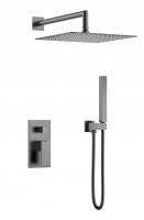Душевой комплект Boheme Qubic Gun Metal 474-3-GM Душевой комплект Boheme Qubic Gun Metal 474-3-GM