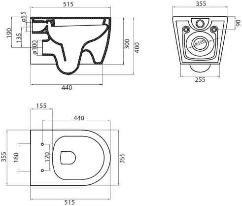 картинка Чаша подвесного унитаза BelBagno MARINO BB105CHR картинка Чаша подвесного унитаза BelBagno MARINO BB105CHR