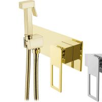 Гигиеническая лейка Q со смесителем GoldChrome Гигиеническая лейка Q со смесителем GoldChrome