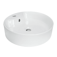 Раковина накладная Sanita Luxe Best Shelf 43х43х12 фарфор, цвет Белый (BST43SLWB01SH)