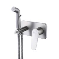 Смеситель Lemark Bronx LM3720GM с гигиеническим душем, встраиваемый Смеситель Lemark Bronx LM3720GM с гигиеническим душем, встраиваемый