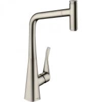 Смеситель для кухонной мойки Hansgrohe Metris Select Керамический картридж, цвет Сталь (14857800) Смеситель для кухонной мойки Hansgrohe Metris Select Керамический картридж, цвет Сталь (14857800)