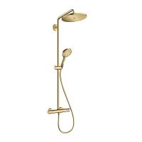 Душевая колонна Hansgrohe Croma Select S Showerpipe 280 1jet с термостатом и ручным душем Raindance Select S 120 3jet, полированное золото Душевая колонна Hansgrohe Croma Select S Showerpipe 280 1jet с термостатом и ручным душем Raindance Select S 120 3jet, полированное золото