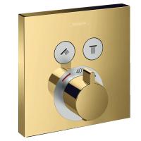 ShowerSelect Термостат, скрытого монтажа, для 2 потребителей полированное золото ShowerSelect Термостат, скрытого монтажа, для 2 потребителей полированное золото