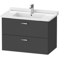 Тумба под раковину подвесная Duravit Xbase с 2мя ящиками графит матовый (XB618604949)