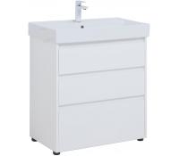 Тумба под раковину Aquanet Nova Lite 75 белый глянец (3 ящика) Тумба под раковину Aquanet Nova Lite 75 белый глянец (3 ящика)
