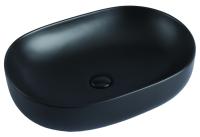Раковина накладная Azario 60х41.5х13.5 фаянс, цвет Черный матовый (AZ78326MB)