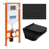 Комплект 4 в 1 Унитаз подвесной BelBagno SELA BB3201CHR-MB с сиденьем BB3201SC-MB + Система инсталляции для унитазов BelBagno BB002-80 с кнопкой смыва BB007-PR-NERO.M Комплект 4 в 1 Унитаз подвесной BelBagno SELA BB3201CHR-MB с сиденьем BB3201SC-MB + Система инсталляции для унитазов BelBagno BB002-80 с кнопкой смыва BB007-PR-NERO.M