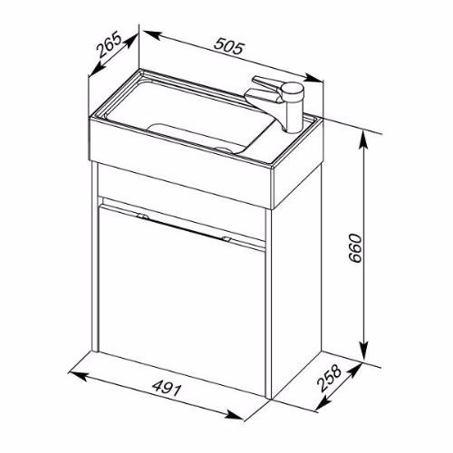 картинка Раковина для тумбы Sanovit Top Counter 50 7045-KL картинка Раковина для тумбы Sanovit Top Counter 50 7045-KL