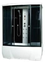 Душевая кабина с тропическим душем Loranto CS 78-3 A 170x85x215 см черная дверь раздвижная