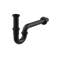 Сифон для раковины Alcadrain DN32, U-форма с накидной гайкой 5/4", черный матовый (A4320BLACK) Сифон для раковины Alcadrain DN32, U-форма с накидной гайкой 5/4", черный матовый (A4320BLACK)