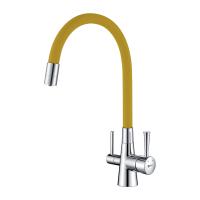 Смеситель Lemark Comfort LM3075C-Yellow для кухни с подключением к фильтру с питьевой водой Смеситель Lemark Comfort LM3075C-Yellow для кухни с подключением к фильтру с питьевой водой