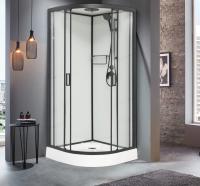 Душевая кабина Frank F400 М Black матовое стекло 100х100х220 см