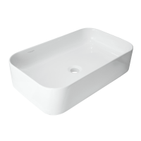 Раковина накладная Sanita Luxe Infinity Slim 60х36х14 фарфор, цвет Белый (INF60SLWB01S)