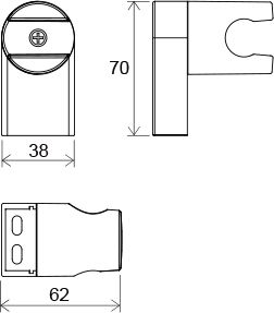 картинка Держатель ручного душа Ravak Chrome 611.00, поворотный, хром (X07P011) картинка Держатель ручного душа Ravak Chrome 611.00, поворотный, хром (X07P011)