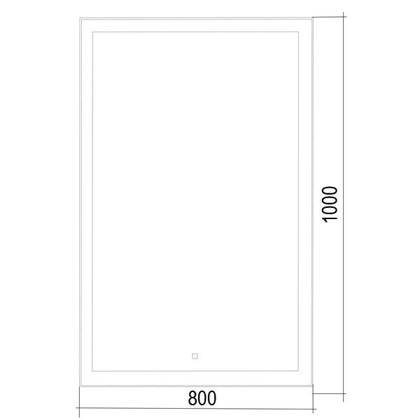 картинка Зеркало AZARIO Сантана-2 800х1000 c подсветкой и диммером, подогрев (LED-00002320) картинка Зеркало AZARIO Сантана-2 800х1000 c подсветкой и диммером, подогрев (LED-00002320)