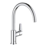 Смеситель для кухонной мойки Grohe Bau Edge Керамический картридж, цвет Хром (31367001) Смеситель для кухонной мойки Grohe Bau Edge Керамический картридж, цвет Хром (31367001)