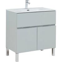 Тумба под раковину Aquanet Алвита New 80 2 дверцы, серый