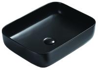 Раковина накладная Azario 50х39х13 фаянс, цвет Черный матовый (AZ78109MB)