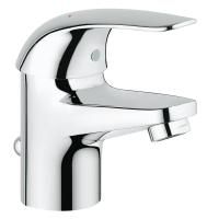 Смеситель для раковины Grohe Eueroeco Керамический картридж со сливным гарнитуром Хром (23262000)