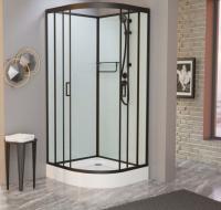 Душевая кабина Frank F410 М Black без крыши матовое стекло 110х110х220 см Душевая кабина Frank F410 М Black без крыши матовое стекло 110х110х220 см