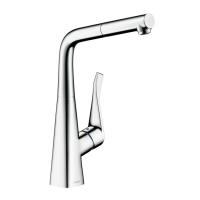Смеситель для кухонной мойки Hansgrohe Metris Керамический картридж, цвет Хром (14821000) Смеситель для кухонной мойки Hansgrohe Metris Керамический картридж, цвет Хром (14821000)