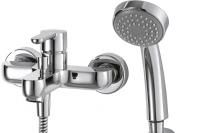 Смеситель для ванны Bravat Stream с коротким изливом и душевой лейкой, хром (F63783C-B) Смеситель для ванны Bravat Stream с коротким изливом и душевой лейкой, хром (F63783C-B)