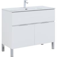 Тумба под раковину Aquanet Алвита New 100 1 ящик, 2 дверцы, белый матовый Тумба под раковину Aquanet Алвита New 100 1 ящик, 2 дверцы, белый матовый