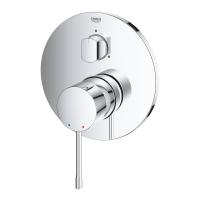 Внешняя часть смесителя для ванны GROHE Essence с переключателем на 3 положения, хром (24092001) Внешняя часть смесителя для ванны GROHE Essence с переключателем на 3 положения, хром (24092001)