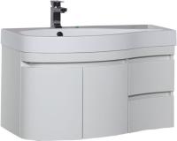 Тумба с раковиной Aquanet Сопрано 95 L белый (2 дверцы 2 ящика) Тумба с раковиной Aquanet Сопрано 95 L белый (2 дверцы 2 ящика)